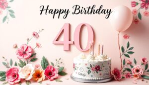 Życzenia na 40 dla koleżanki