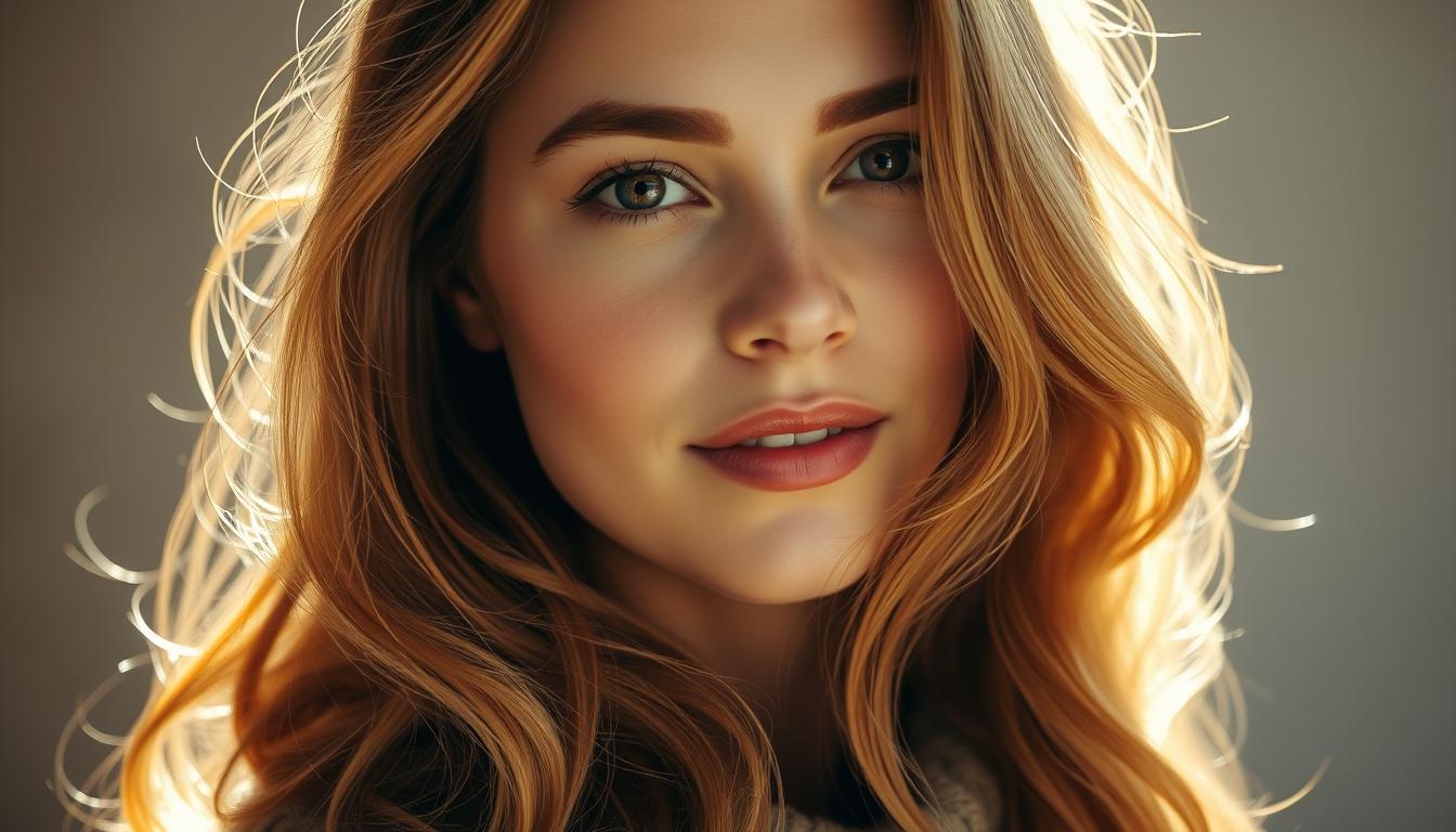 Beżowy brąz włosy