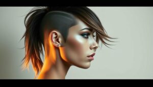 Wygolone boki i tył damskie długie włosy