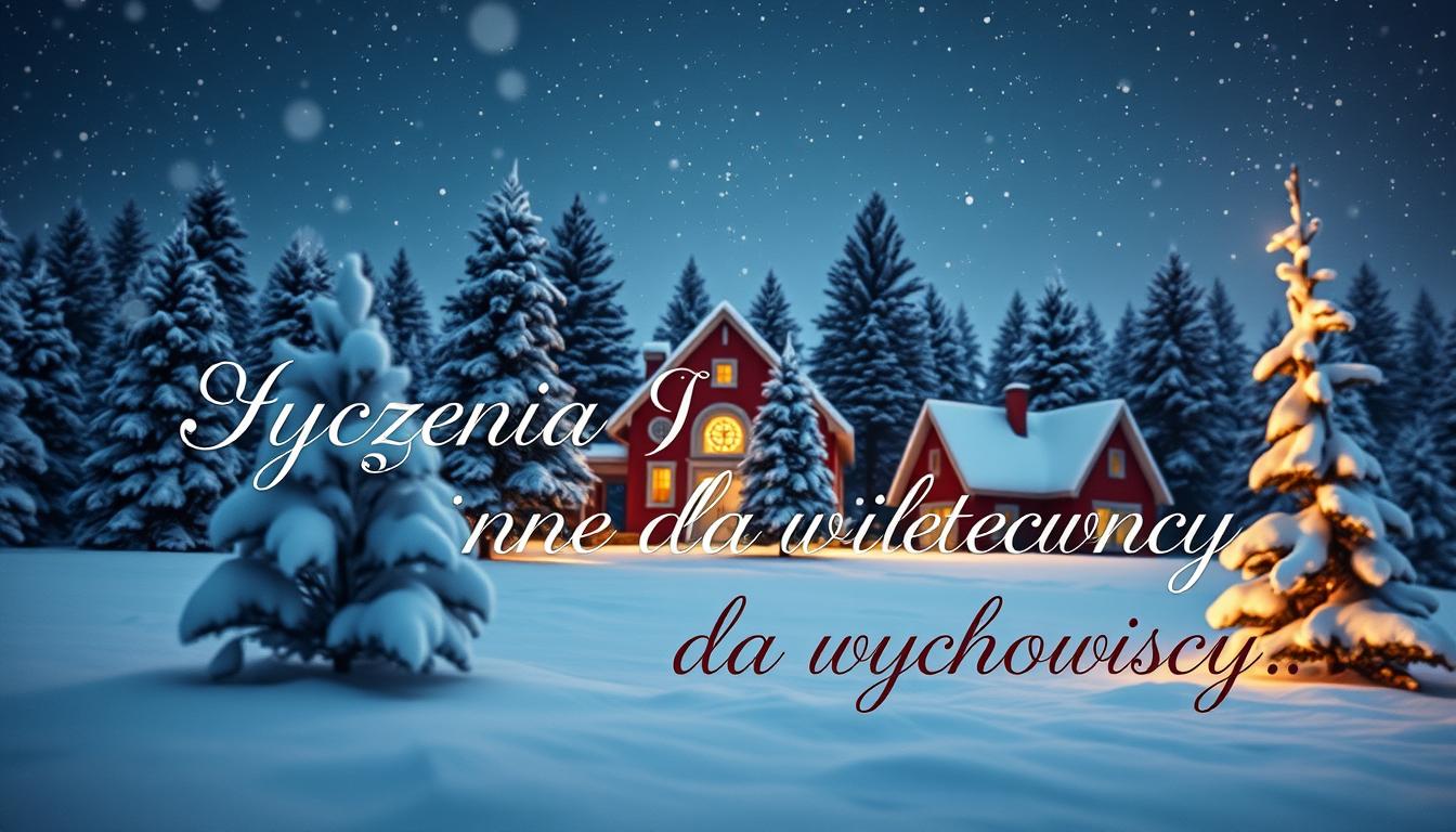 Życzenia świąteczne dla wychowawcy