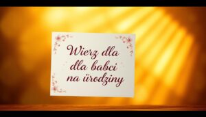 Wiersz dla babci na urodziny