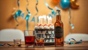 Życzenia urodzinowe dla faceta z alkoholem
