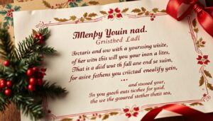 Tradycyjne życzenia bożonarodzeniowe do druku na ozdobnym papierze z motywami świątecznymi