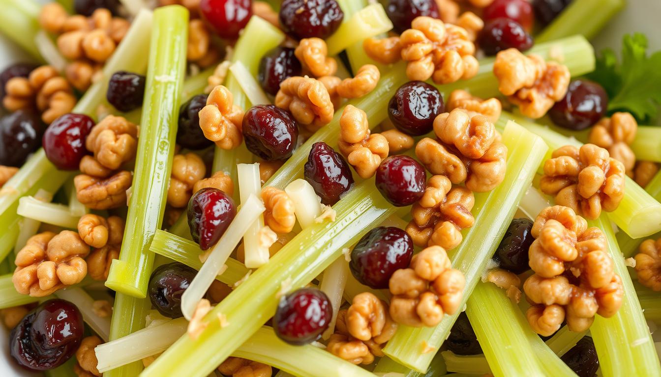 Surówka z selera z rodzynkami i orzechami